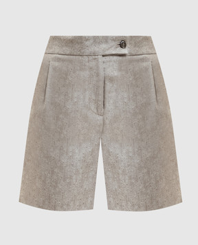 Marco Pescarolo Бежевые шорты Summer из шелка и кашемира SUMMERD5387