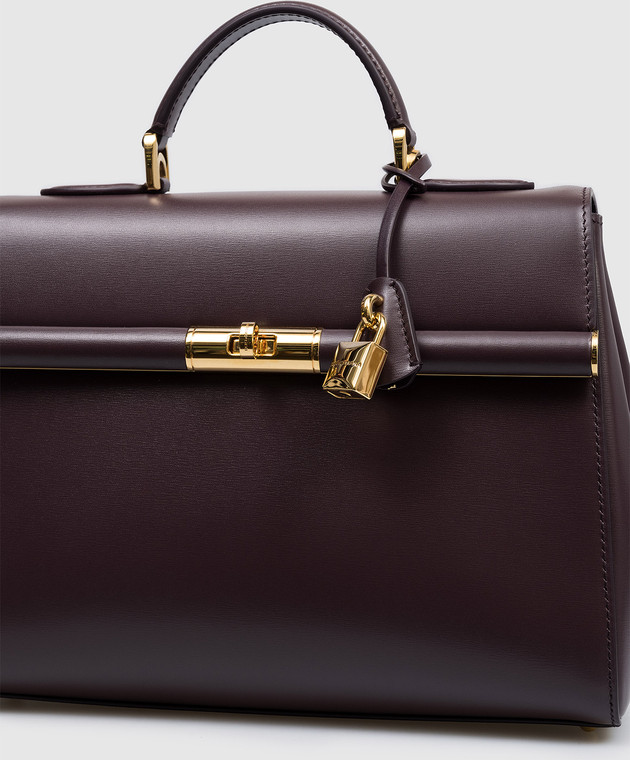 Dolce&Gabbana Фіолетова шкіряна сумка-сетчел Marlene BB7932A3G19 зображення 5