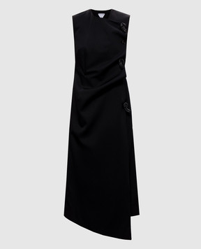 Bottega Veneta Черное платье из шерсти 873842V6DB0
