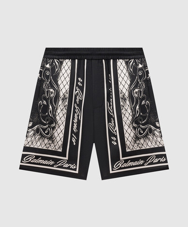 Черные шорты Foulard в принт