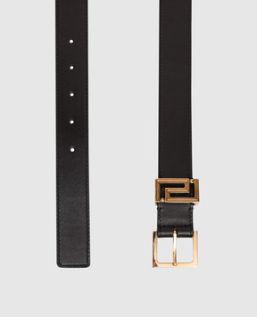 Versace Чорний шкіряний ремінь Greca Goddess 1022358DV3T