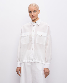 Brunello Cucinelli Біла сорочка з бавовни MQ986NE416