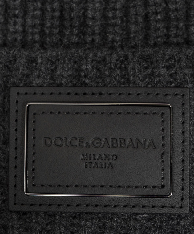 Dolce&Gabbana Серая шапка из кашемира GX66KTJBW2X изображение 4