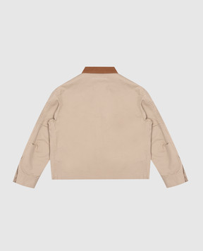 Maison Margiela MM6 Дитяча бежева куртка з емблемою M60930MM07D