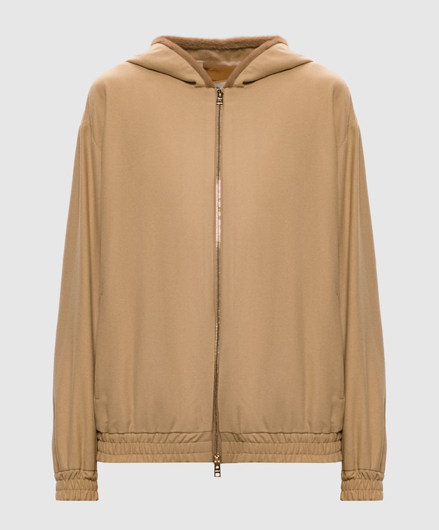 Herno Бежевая спортивная куртка из шерсти GT000005D33478