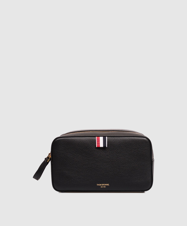 Thom Browne Чорний шкіряний несесер MAC042AL0105