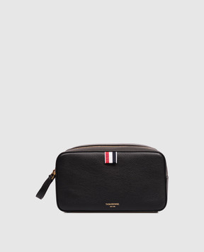 Thom Browne Чорний шкіряний несесер MAC042AL0105