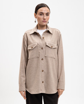 Babe Pay Pls Бежева сорочка з вовною 92519095166