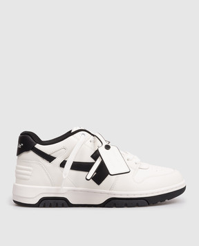 Off-White Белые кожаные кроссовки Out Of Office с эмблемой OMIA189C99LEA019