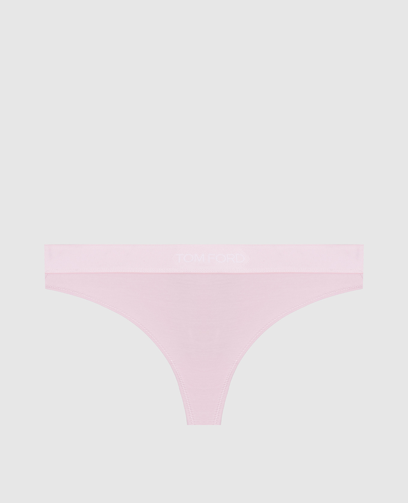Розовые трусики-тонг с тканым узором логотипа