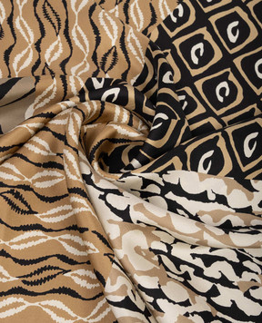 Max Mara Бежевый платок CARRE из шелка в брендовый принт MXACARRE90W1