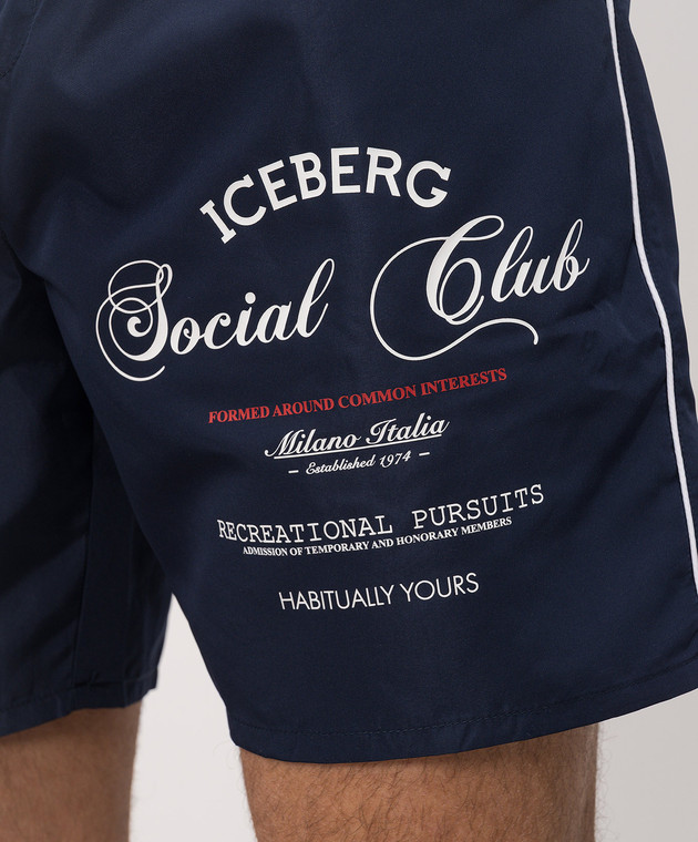 Iceberg Синие шорты для плавания ICE26MBM02 изображение 4