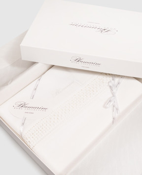 Blumarine Home Біла скатертина Porcellana з вишивкою бродері W0000250026