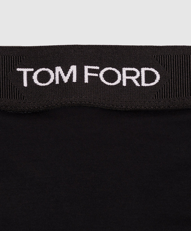 Tom Ford Чорні трусики-тонг з контрастним логотипом KNJ009JEX011 зображення 3