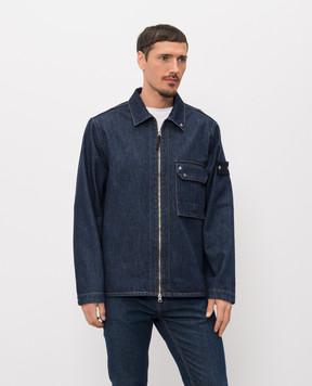 Stone Island Синяя куртка джинсовая с патчем логотипа L1S141200002S00J7