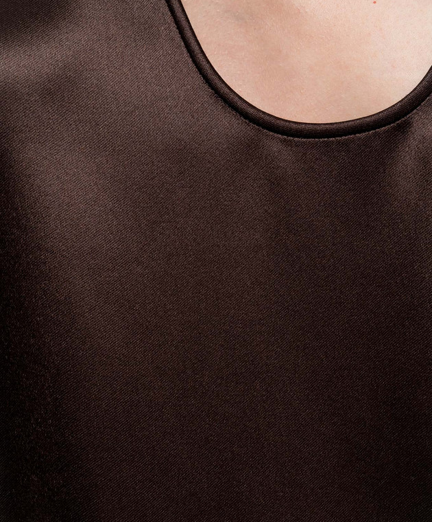Tom Ford Коричневый топ из шелка TS2179FAX1868 изображение 5