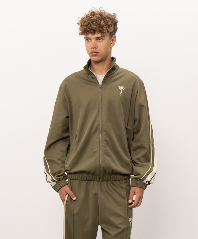 Palm Angels Спортивні куртки кольору хакі PAMBD006FB001 зображення 3