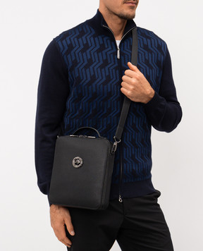 Stefano Ricci Шкіряна сумка чорного кольору з емблемою ND218GTUMR