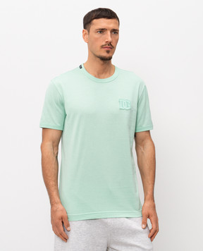 Dolce&Gabbana Зелена футболка з нашивкою монограми G8PV1ZG7P3N