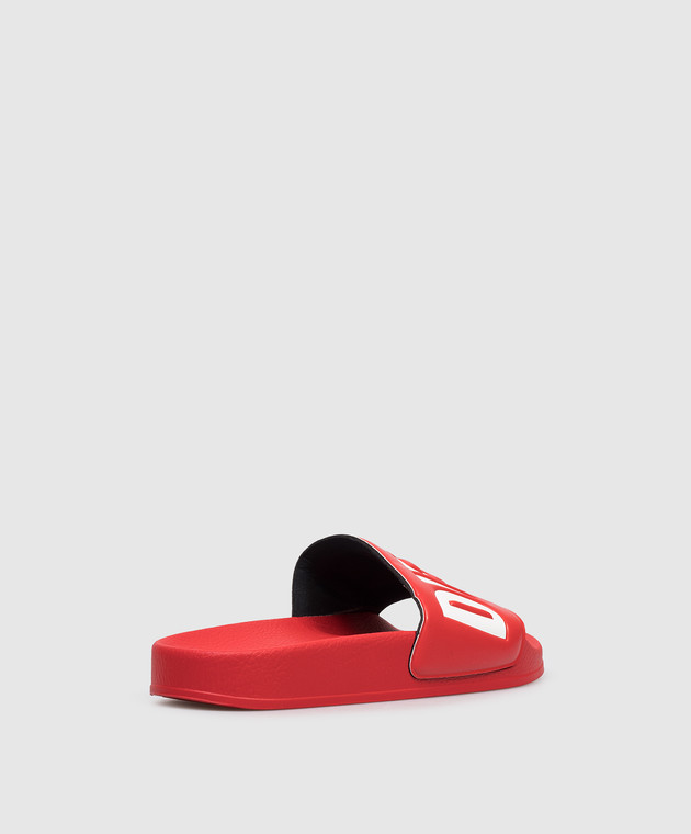 Diesel Дитячі червоні слайдери з тисненням логотипа BC1084KF0193640 зображення 3