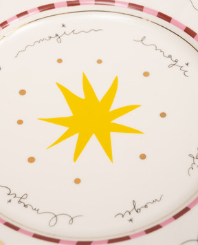 Bitossi Home Біла порцелянова обідня тарілка Star PAN01001