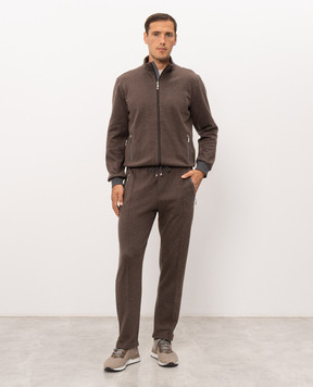 Doriani Cashmere Темно-коричневая спортивная куртка 875LUNJ36