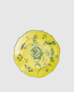 Geminiano Cozzi 1765 Зелена порцелянова тарілка для хліба Rosa Rosae SKBBU02179043
