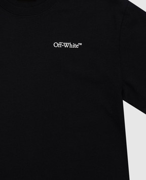 Off-White Диятча чорна футболка з принтом Diag 44BAA002S26J009
