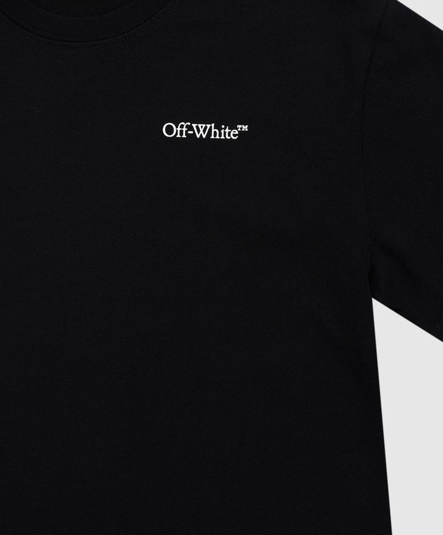 Off-White Диятча чорна футболка з принтом Diag 44BAA002S26J009 зображення 3