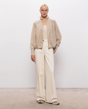 Fabiana Filippi Бежевая куртка с шерстью GCD226F220M436