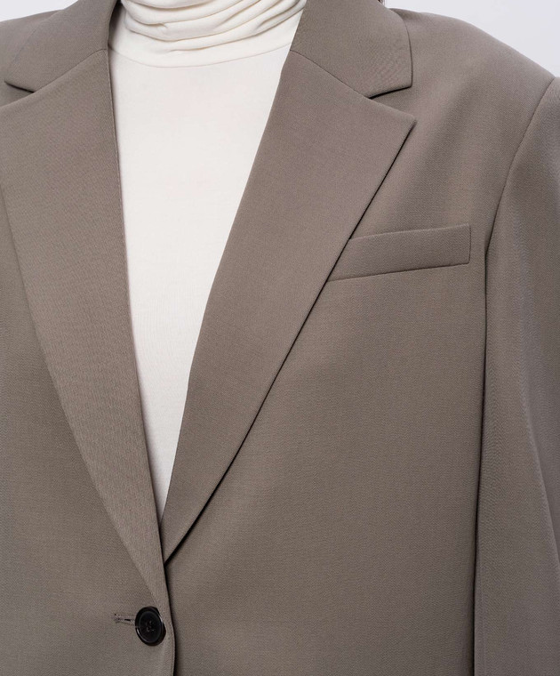 The Row Серый жакет Ezri из шерсти 10796W2812 изображение 5