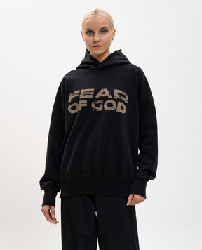 Fear of God Черные худи с принтом логотипа FG25FW1212102BHF