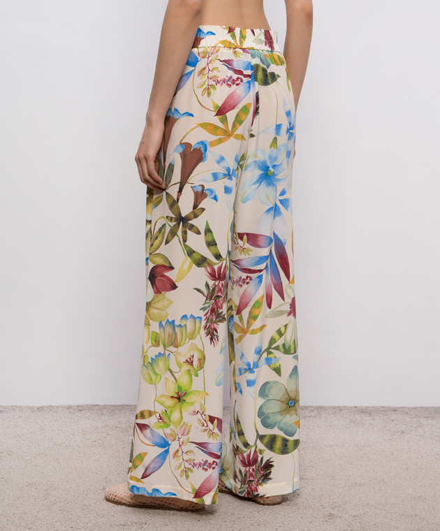 Momoni Штани BACCARAT кольору айворі із шовку MOPA03901MO зображення 4