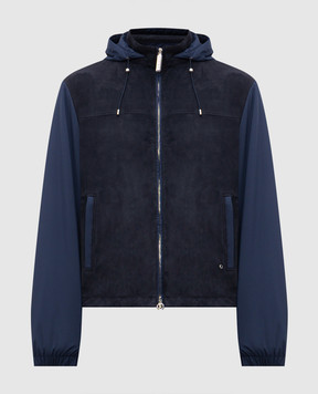 Stefano Ricci Синяя комбинированная куртка MDJ6100200519V