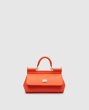Dolce&Gabbana Помаранчева шкіряна сумка-міні Sicily BB7116B1001