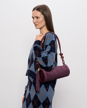 Twinset Бордовая замшевая сумка 262TD8232
