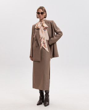 Etro Коричневая юбка из шерсти WRFA021499TJ213