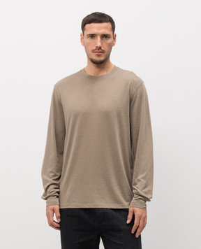 Tom Ford Лонгслів кольору хакі з монограмою JCL006JMT012