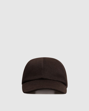 Enrico Mandelli Коричневая кепка из кашемира CAP4014816