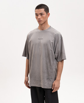 Balenciaga Сіра футболка Balenciaga Back 764235TTVF9