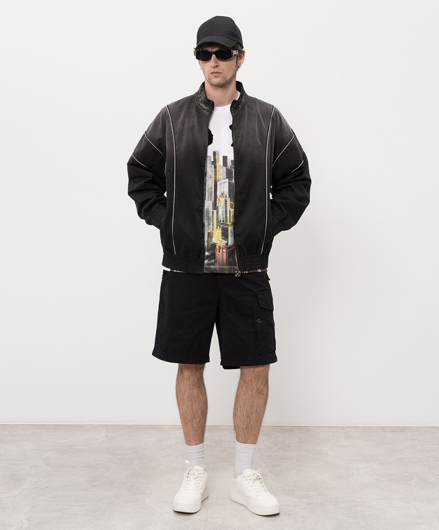 Off-White Белая футболка с брендовым принтом 44MAA027Z26J002 изображение 2