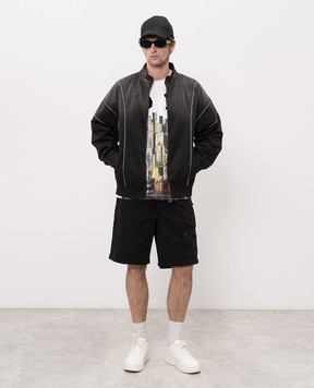 Off-White Белая футболка с брендовым принтом 44MAA027Z26J002
