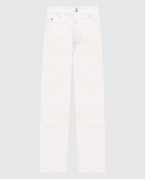 Brunello Cucinelli Білі джинси з патчем логотипа M0H81P5847