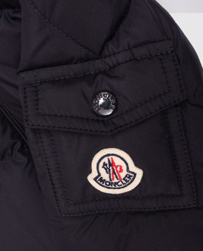 Moncler ENFANT Дитячий синій пуховий комбінезон Yorick L29511G00001597YW