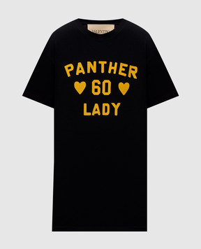 Valentino Черная футболка Panther Lady 9B3MG26GAA2