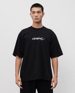 Off-White Чорна футболка Scribble Arrow 44MAA120F5J00C