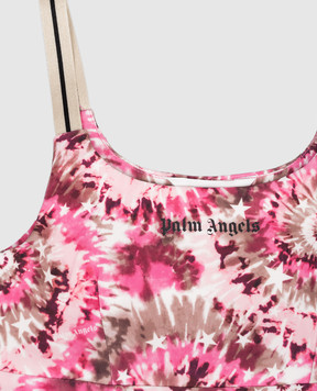 Palm Angels Детское розовое платье с эффектом тай-дай PGDJ001S26FAB001