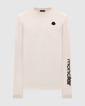 Moncler Серый логинслив с контрастным логотипом L20918D0000389AUG