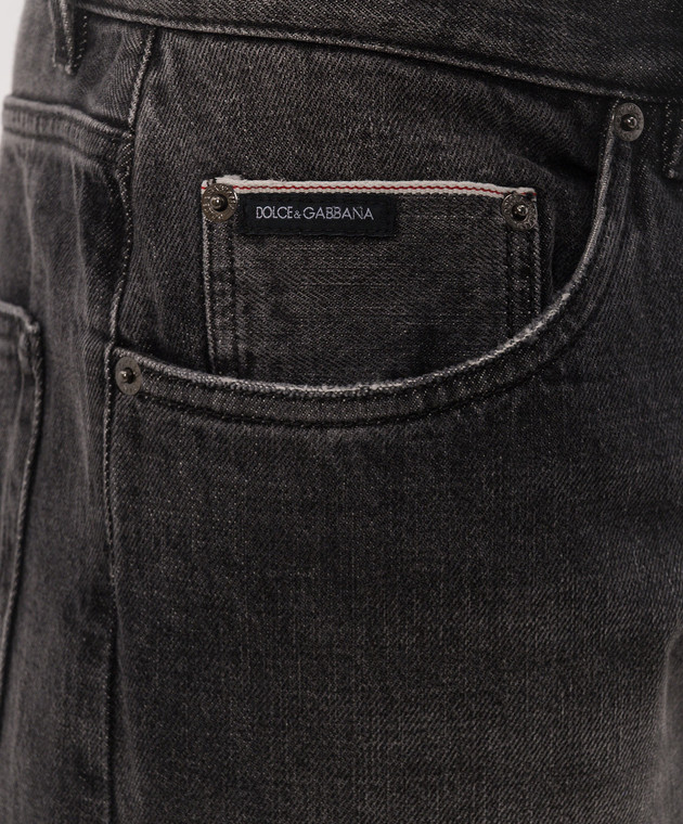 Dolce&Gabbana Черные джинсы с эффектом потертости GP02XDG8PJ5 изображение 5