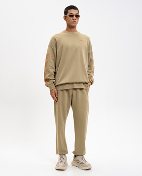Off-White Світшот Ink Arrow кольору хакі 44MBA054F5F004